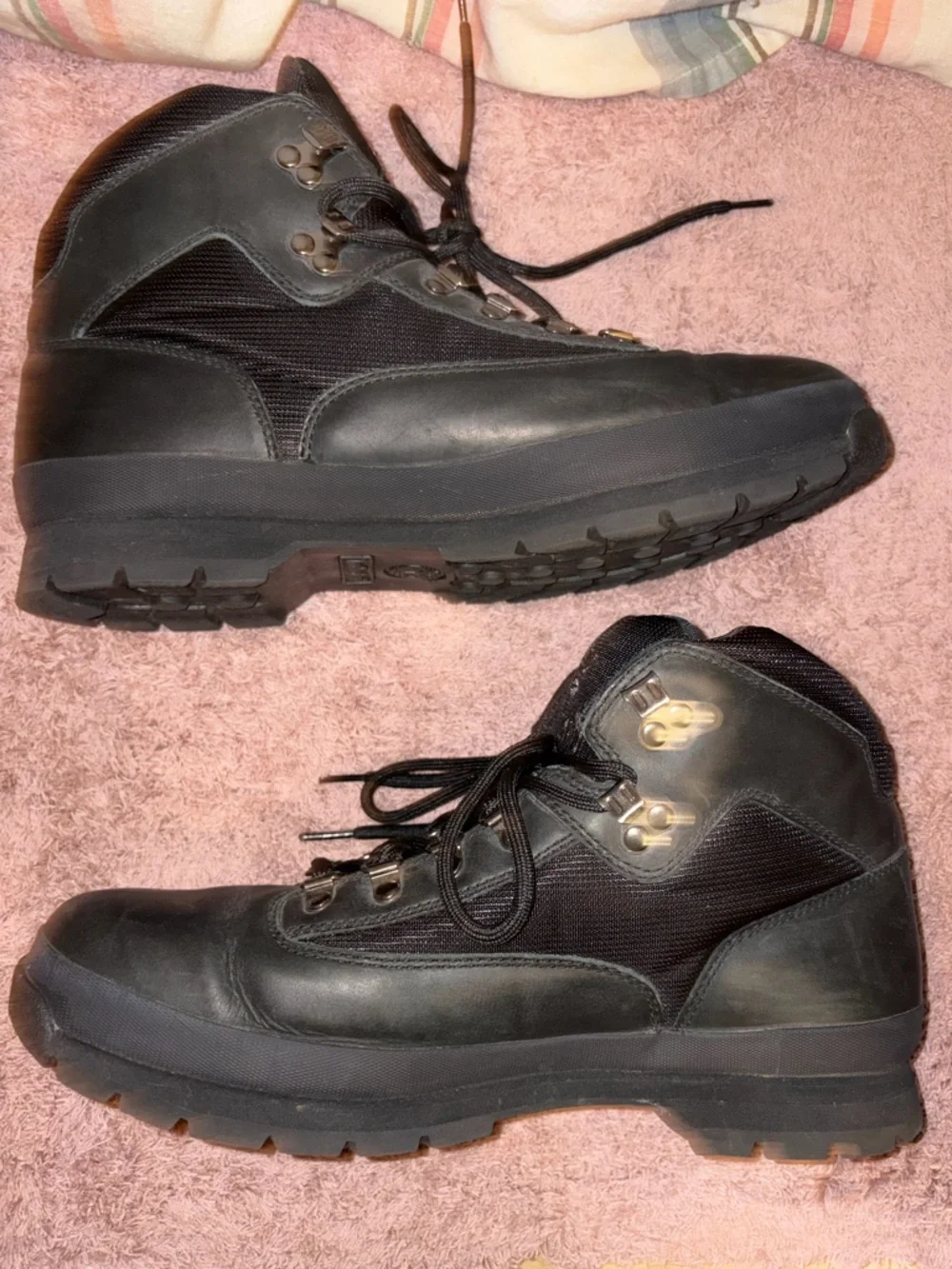 Timberland Black Leather Men's Lace-Up Boots